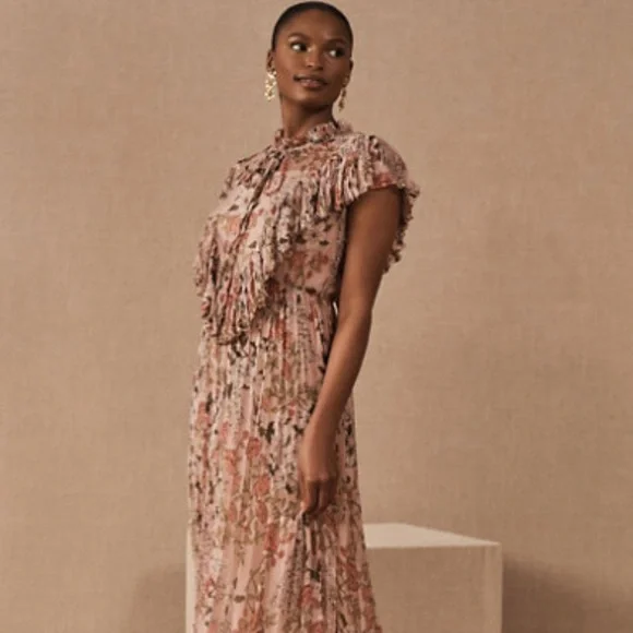 chinese dress ladies Jessica Jacquard Mesh Maxi Dress